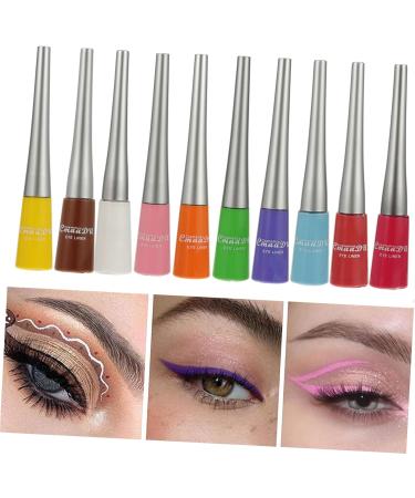 SOESFOUFU 10pcs Lasting Cosmetics Shadow Long Make Waterproof Liquid Long-lasting Eyeliner Colorful Colour - Buy Online on GoSupps.com