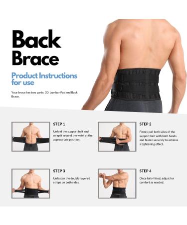 Back Brace for Lower Back Pain | Comfortable Support for Men & Women | Ideal for Arthritis Sciatica Heavy Lifting | Breathable & Durable Design - Buy Online on GoSupps.com