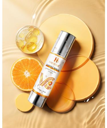 HANYWIL 20% Super Vitamin C Serum for Mature Skin 30-70 Women Dark Spot Remover with Hyaluronic Acid & Active Lock Tech Hydrating Total Package Serum for Wrinkles & Firming Even Skin Tone 1.7fl oz - Buy Online on GoSupps.com