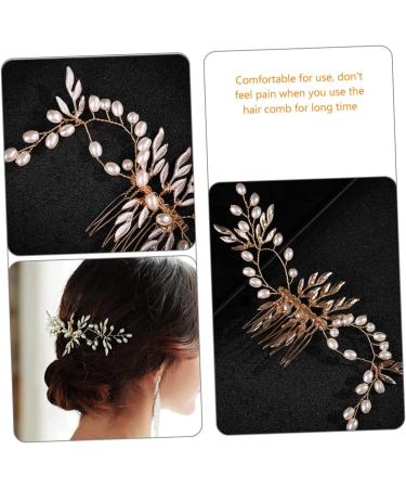 minkissy Piece Beads bridesmaid wedding hair accessories comb blush Mesh makeup bride hair accessories for bride headgear wedding hair clips for brides pearl set plate - Buy Online on GoSupps.com