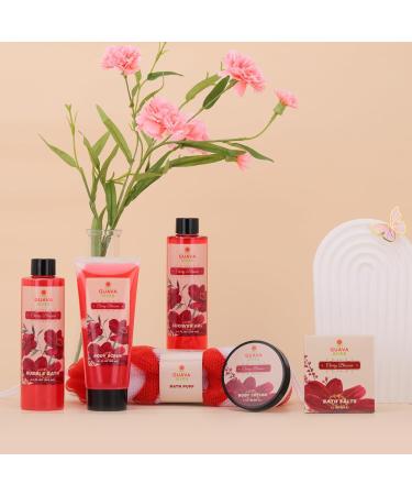 Guava River Bath and Body Gift Set for Women | Home Spa Essentials - Shower Gel Bubble Bath Body Scrub Lotion & More - Buy Online on GoSupps.com