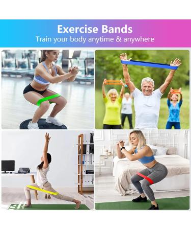 Buy Fitness Straps 5er Set - Loop Bands & Resistance Tapes for Muscle Building Yoga & CrossFit | Natural Latex Gymnastics Bands - Buy Online on GoSupps.com