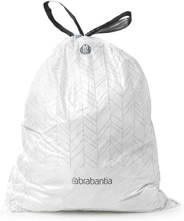 Brabantia Perfectfit Garbage Bags (Code M - 60L) | Extra Strong White 40-Pack with Train Tape - Ideal for International Shipping - Buy Online on GoSupps.com