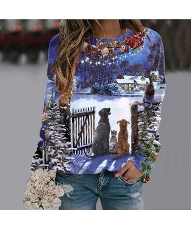 Shop Women's Christmas Sweater - Rudolph Reindeer Elf Hooded Pullover Sweatshirt - Sexy Blue Colors Sizes up to 5XXL - Perfect Holiday Apparel - Buy Online on GoSupps.com