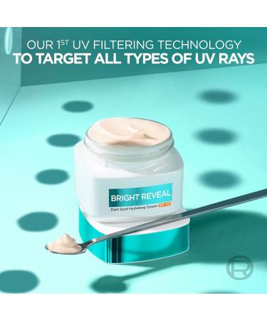 L'Or al Paris Bright Reveal Dark Spot Hydrating Cream SPF 50 for Face UV Filters with Patented Mexoryl 400 5.6% Moisturising Complex and 2% Niacinamide Protects Brightens and Evens Skin Tone 50ml - Buy Online on GoSupps.com