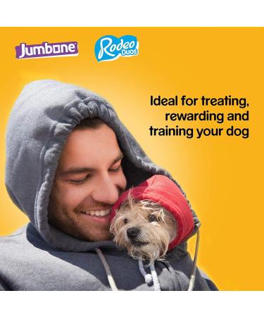Pedigree Multipack with 24 Rodeo Duos Chicken and Bacon Flavour and 4 Jumbone Beef and Poultry Flavour Dog Treat Snacks Mega Box - Buy Online on GoSupps.com