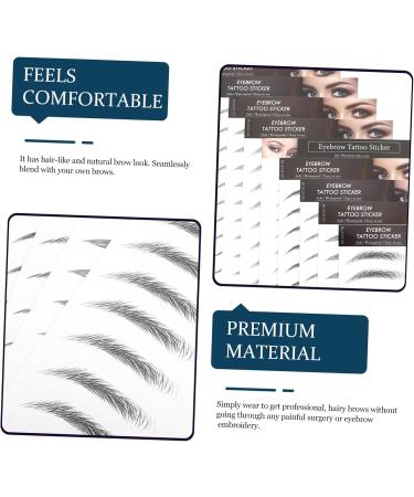 IWOWHERO Eyebrow Stickers 10pcs Imitation Eco Eyebrow Sticker Black Stickers Grooming Stickers Beauty Eyebrows Water Proof 4d - Buy Online on GoSupps.com