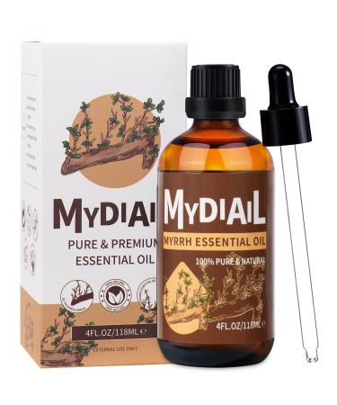 Myrrh Essential Oil (4oz) Natural Premium Quality Myrrh Oil for Diffuser Humidifier Skin Care Massage Aromatherapy Bath Home Cleaning - 118ml