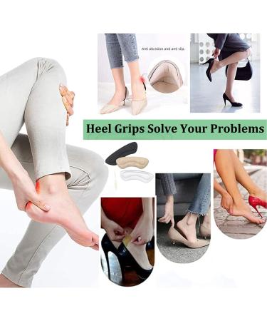 Black & Khaki Heel Grips Liners - Self-Adhesive Shoe Inserts for Men & Women | Anti-Blister Cushion Pads 6 Pairs - ZPYOU - Buy Online on GoSupps.com