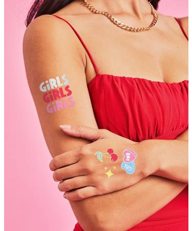XO Fetti Bachelorette Party Decorations - 32 Metallic Temporary Tattoos for Bride to Be | Cool Bach Party Decor & Engaged Bride Accessories - Buy Online on GoSupps.com