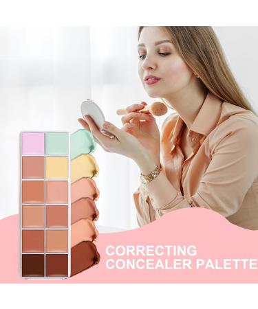 Palette de correction des couleurs Correcteur cr me 12 couleurs | Cr me couverture compl te Kit de maquillage m langeable pour femmes adolescentes jeunes filles amis coll gues routines de b - Buy Online on GoSupps.com