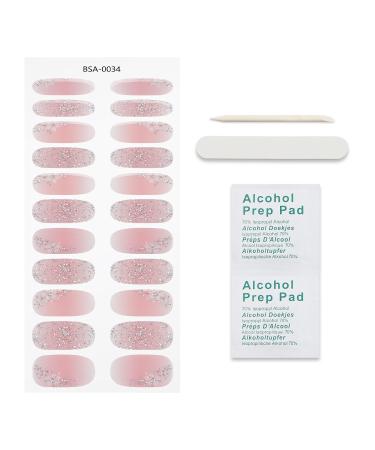 Jmeowio Pink Glitter Gel Nail Films - Self-Adhesive Nail Stickers for Stunning Nail Designs | Premium Glittering Accessories - Buy Online on GoSupps.com