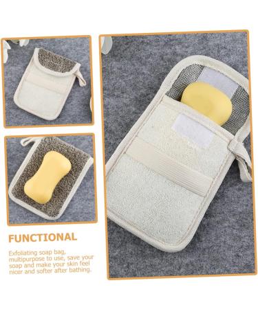 CAXUSD bubble bag soap bag exfoliating soap bag soap saver pads bar soap holder soap mesh pouches exfoliating soap saver pouches sponge scrubber pouch soap pocket loofah man flax Body - Buy Online on GoSupps.com