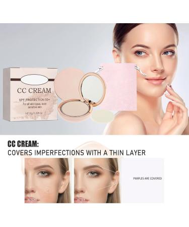 Always Divina Illumina Cc Creamy Compact Spf 50+ Ilumina Powder Foundation Makeup Cc Cream Concealer Set up Powder With Mirror & Makeup Pocket (01 Natural Color) 8 g (Pack of 1) 01 Natural Color - Buy Online on GoSupps.com