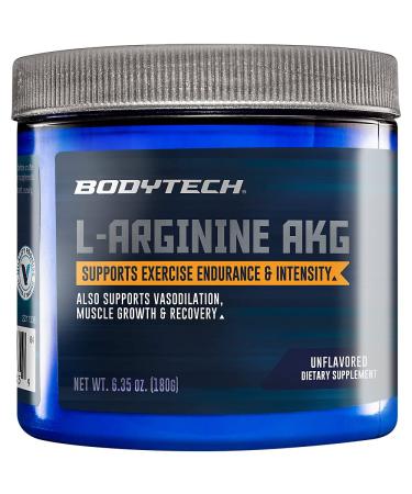 BODYTECH L-Arginine AKG 3000MG - Supports Exercise Endurance & Intensity Muscle Growth & Recovery Vasodilation Nitric Oxide (6.35 Ounce Powder)