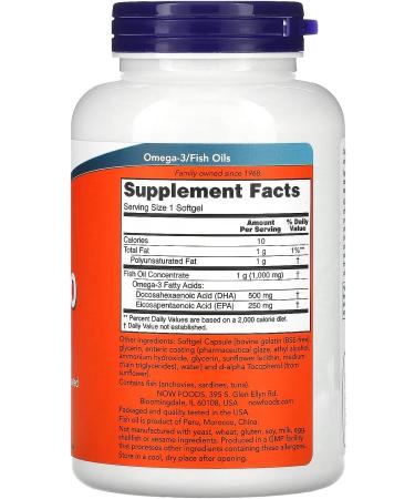 Now Foods DHA-500 180 Softgels - 2 Pack | Omega-3 Supplement - Buy Online on GoSupps.com