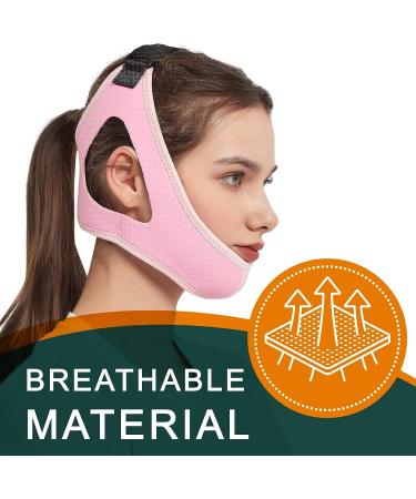 Adjustable Anti-Snoring Chin Strap for CPAP Users and Mouth Breathers - Stop Snoring Sleep Aid by Mikegohealth (Pink) - Buy Online on GoSupps.com