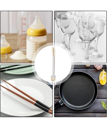 Bottle Brush - Double headd Cleaning Brush | Nursing Bottle Brush | Cup Crevice Double headd Bottle Cleaning Brush | 90 Degree Rotating headd Ergonomic Handle Household Brush for Sports Cups Teacups - Buy Online on GoSupps.com