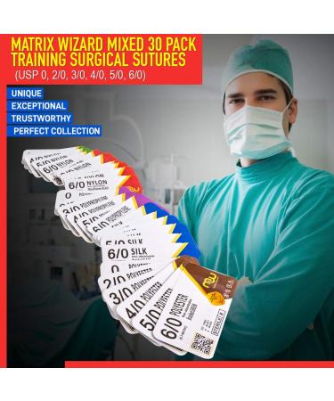 Sterile Mixed Sutures Thread with Needle & Training Tools - Military First Aid Kit for Survival, Trauma, Camping, & Travel (49PK) - Buy Online on GoSupps.com