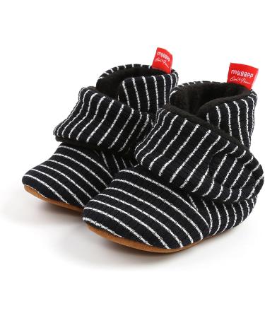TMEOG Baby Booties Slippers | Infant Boots for Boys & Girls | First Walking Shoes | Winter Sock Crib Shoes | 12-18 Months | Black - Buy Online on GoSupps.com