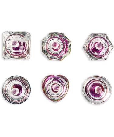 Alexnailart Nail Art Glass Dappen Dish Symphony Crystal Cup Acrylic Liquid Powder Holder with Lid Manicure Tool (Square) - Buy Online on GoSupps.com
