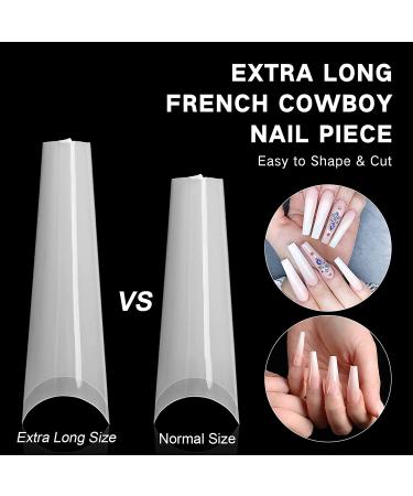 Toedo 240pcs Extra Long Coffin Nail Tips - 12 Sizes XXL Ballerina False Nail Tips with Box | Ideal for Nail Salon and Home DIY - Buy Online on GoSupps.com