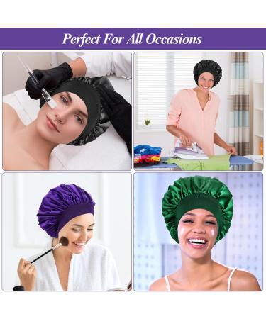 Buy Grevosea 3-Piece Satin Bonnet Hood Set Silk Hair Protection for Curly & Black Hair | Perfect for Nighttime Sleep - Buy Online on GoSupps.com