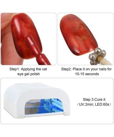 Magnetic Nail Art Tool Set - 10 Pieces Nail Magnet Pencil & Strong Magnet Pens for DIY 3D Cat Eye UV Gel Polish - Perfect for Creative Nail Designs - Buy Online on GoSupps.com