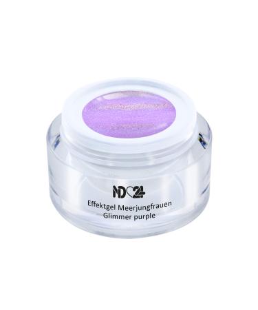 Uv Led Effect Gel Mermaids Glimmer Purple - Purple - Studio Quality - Made In Germany - 5ml