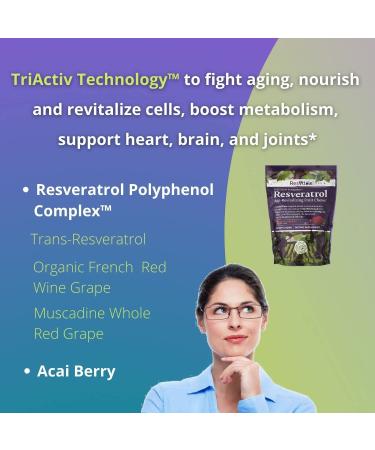 ResVitale Age-Revitalizing Resveratrol Fruit Chews - Anti-Aging with Acai Berry & Grape Seed Extract - 30 Count - Buy Online on GoSupps.com