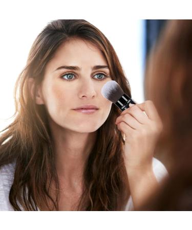 Portable Makeup Brush | Telescopic Small Cosmetics Brushes | Beginner Friendly Powder Brush for Foundation Sunscreen Bronzing Powder Black - Buy Online on GoSupps.com