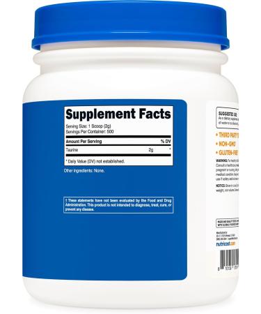 Nutricost Taurine Powder (1KG) - 500 Servings - Buy Online on GoSupps.com