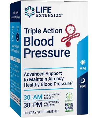 Life Extension Triple Action Blood Pressure 2 Pack - 30 Vegetarian Tablets Each - Buy Online on GoSupps.com