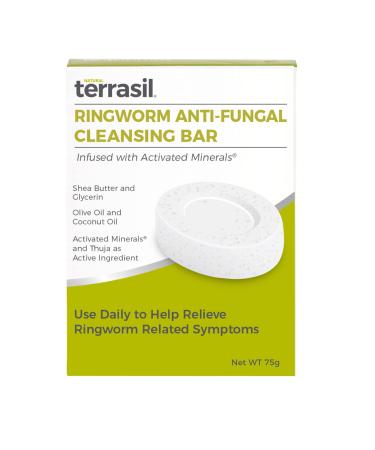 Ringworm Soap by Terrasil® | Natural Antifungal Skin Soap Bar for Ringworm with All Natural Ingredients | Safe and Gentle Itch Relief | Ringworm Treatment Cleansing Bar – 75 gm Soap