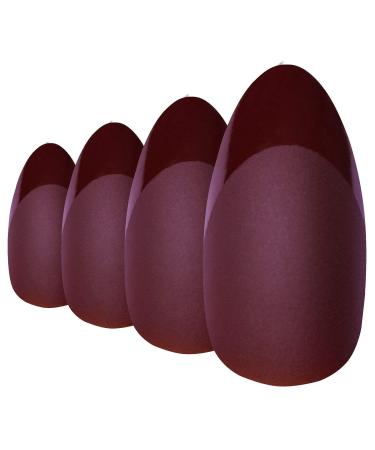 False Nails Bling Art Brown Matte Almond Stiletto 24 Fake Long Acrylic Tips