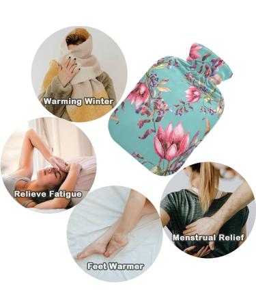 NAANLE Hot Water Bottle with Tulip Spring Flowers Cover | 1L Heat Bottle for Neck & Back Pain Relief Hand & Foot Warmer Hot & Cold Therapy - Buy Online on GoSupps.com