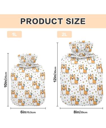 Corgi Unicorn Hot Water Bottle - 2L Heat Relief Bag for Pain & Headaches | Warming Water Bed Warmer - Buy Online on GoSupps.com
