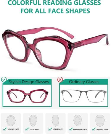 Eyekepper 5 Pack Reading Glasses for Women - Oval Lens +3.00 | Stylish & Comfortable Design | Mix Colors - Buy Online on GoSupps.com