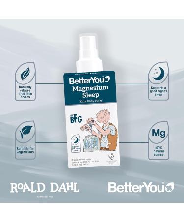 BetterYou Magnesium Sleep Kids' Body Spray - Relaxing Magnesium Chloride Spray For Kids - Promotes A Restful Sleep - Lavender Essential Oil - 3.38 oz - Buy Online on GoSupps.com