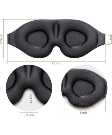 Dreamy Sleeper 3D Contoured Sleeping Mask - Memory Foam, Concave Molded Design, Ideal for Travel, Yoga, Naps - Eliminate Light for Comfortable Night Sleep - Buy Online on GoSupps.com