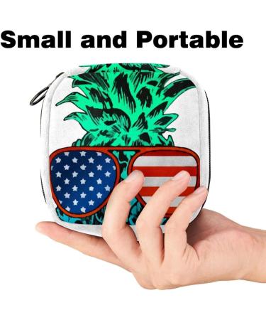 Cartoon Pineapple Fruit Color Sanitary Napkin Storage Bag - GIAPB Period Tampon Makeup Pad Pouch 2501 - Buy Online on GoSupps.com