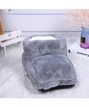 Petalum USB Electric Foot Warmers | Plush Heating Pillows & Slippers with 3 Temperature Levels - Soft Gray  - Buy Online on GoSupps.com