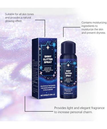 Body Glitter Spray - Dark Blue Shimmer for Hair & Body | Perfect for Stage Festivals & Prom | 3.38 Fl Oz - Buy Online on GoSupps.com