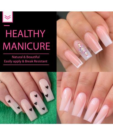 UNA GELLA 216pcs Long Square Fake Nails - Clear Acrylic Gel Tips for DIY Home Nail Art - Buy Online on GoSupps.com