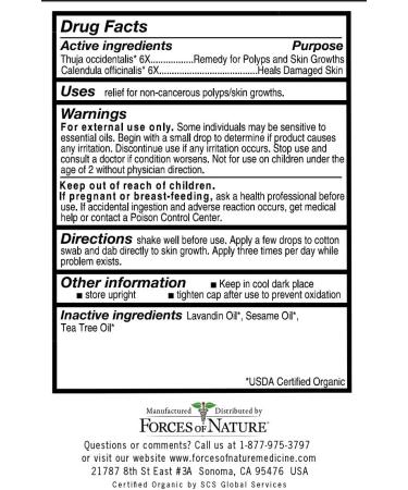 Natural Skin Tag Remover - Forces of Nature Extra Strength 11ml | Organic, Non-GMO, Safe & Pain-Free - Buy Online on GoSupps.com