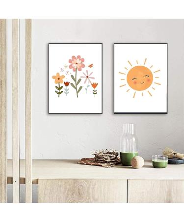 Taicols Set of 4 Boho Posters for Children's Rooms | Din A4 Wall Art Decoration for Girls' Baby Rooms - Buy Online on GoSupps.com