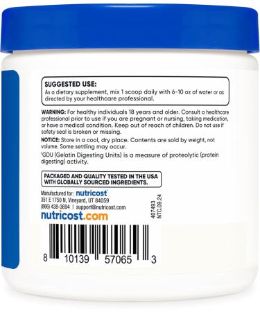 Nutricost Bromelain Powder 4 OZ - Non-GMO Vegetarian Gluten Free 4 Ounce (Pack of 1) - Buy Online on GoSupps.com