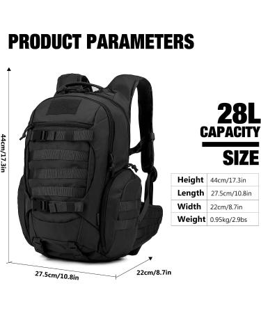 MardingtopÂ TacticalÂ BackpackÂ forÂ Men MilitaryÂ MolleÂ BackpackÂ forÂ Hiking MotorcycleÂ Backpack 28LÂ EDCÂ Backpack M6290-28l-a Black - Buy Online on GoSupps.com