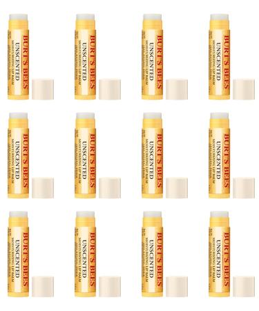 Burt's Bees Unscented Lip Balm .15oz - 12 Count Value Pack