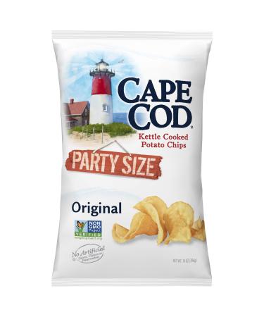 Cape Cod Potato Chips Original Kettle Cooked Chips Party Size 14 Ounce (Pack of 1)
